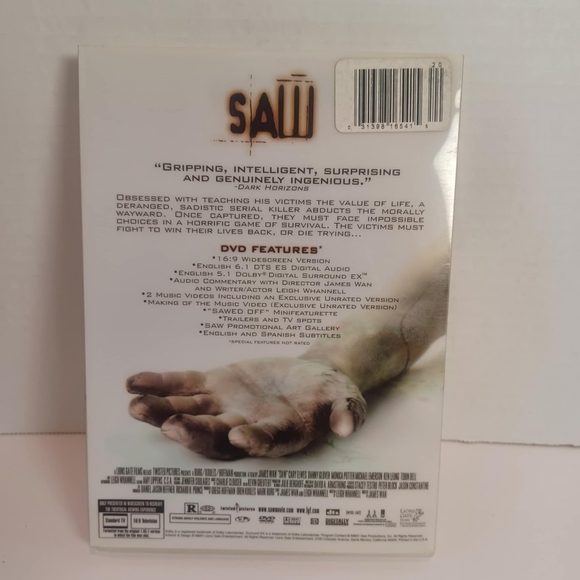 Saw (DVD, 2005, Widescreen)‎ - Picture 2 of 4